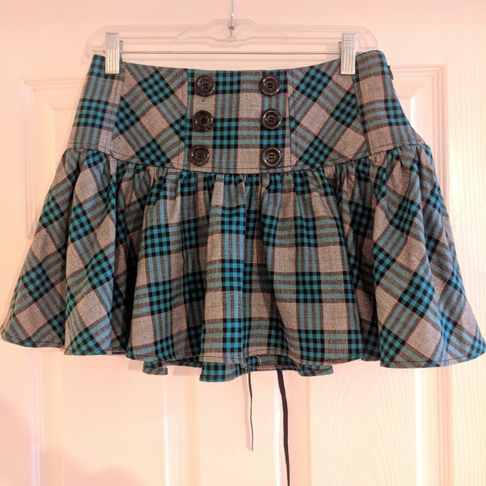 Blue and Grey stripped skirt